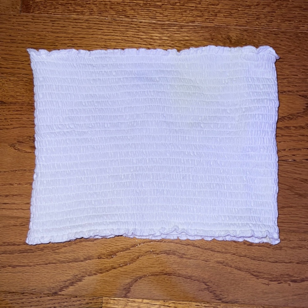 Hollister white ribbed tube top
